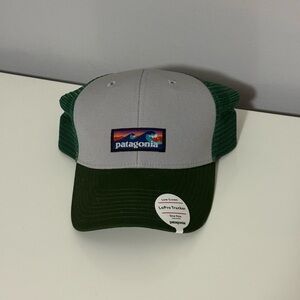 Patagonia Gray and Green Trucker Hat